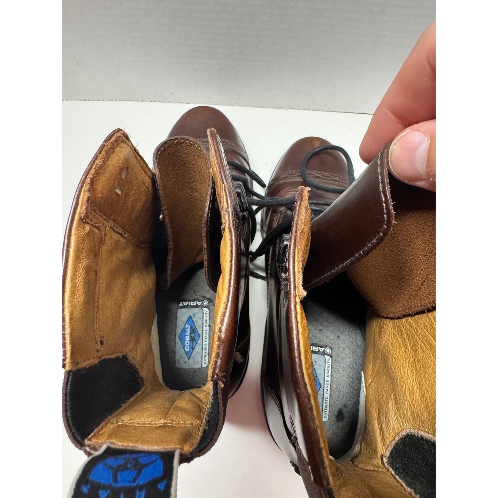 Ariat Heritage Cobalt Paddock Boots Brown Leather Lace Up Cap Toe Womens 7B - Picture 8 of 12